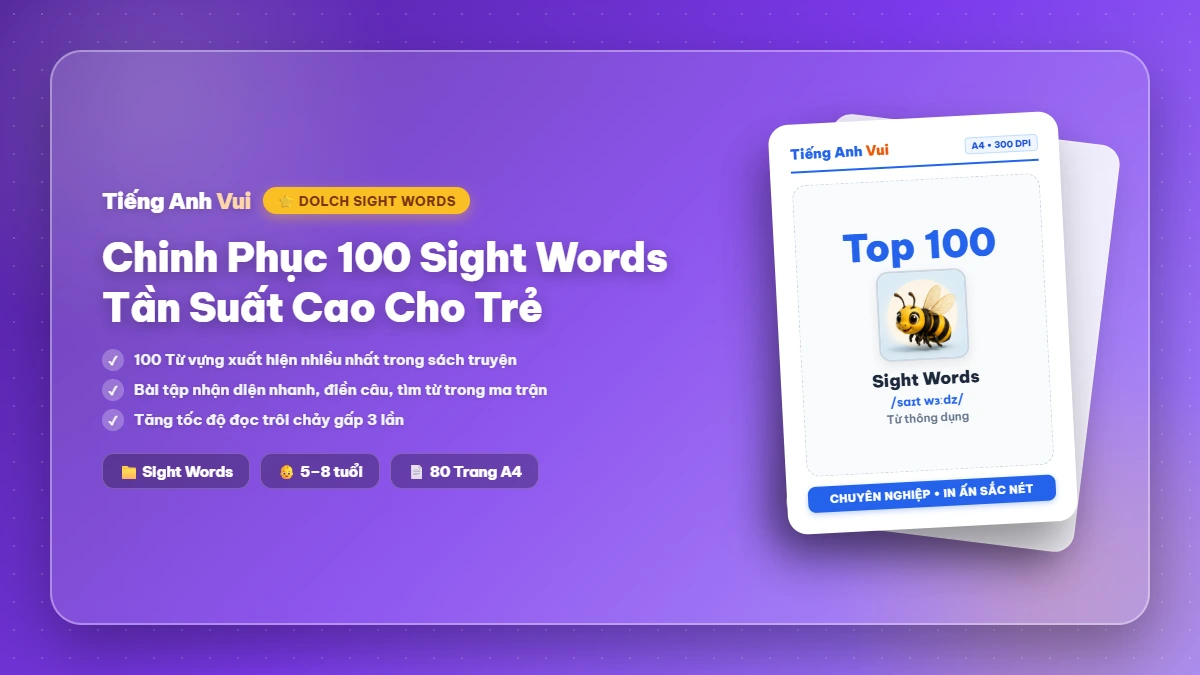 Bộ luyện Sight Words