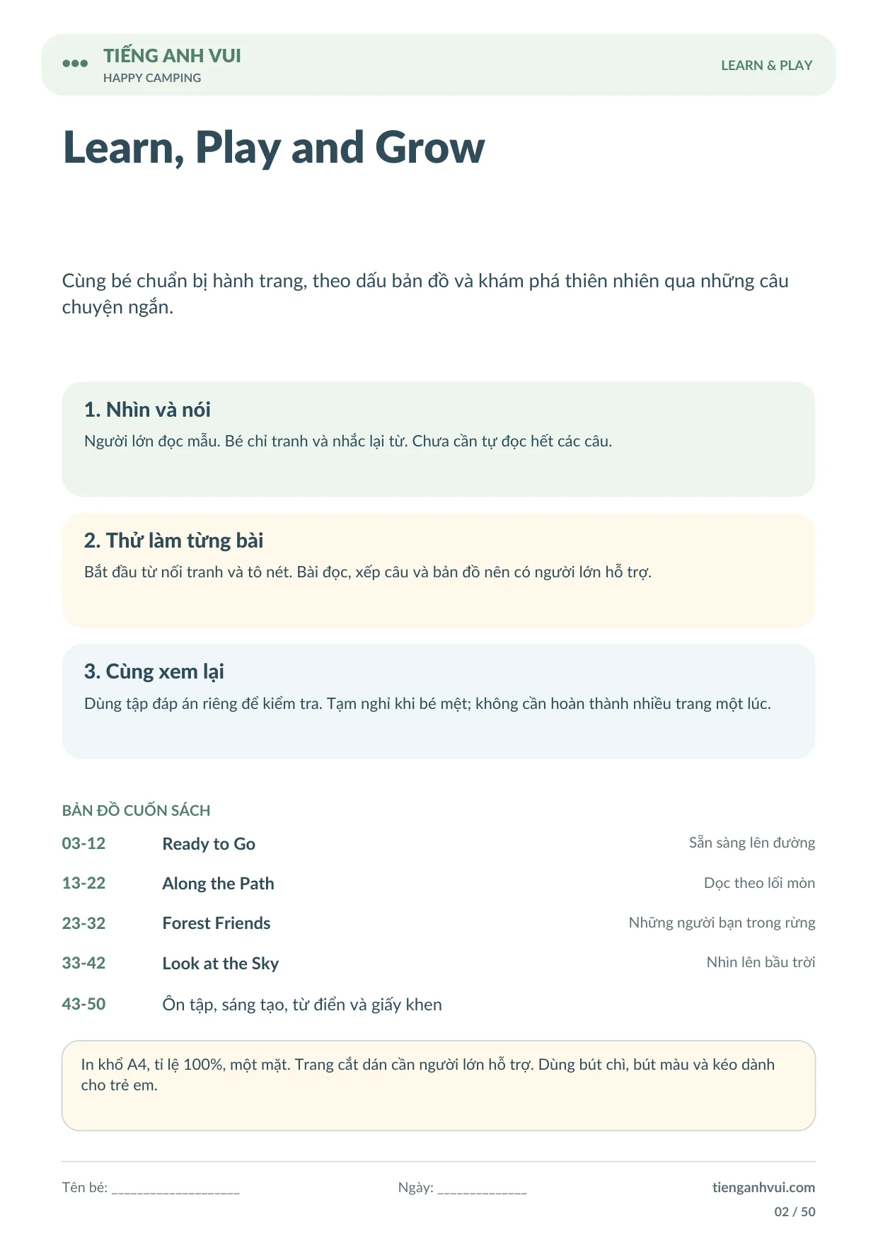 Happy Camping – Cắm Trại Vui Vẻ - Trang 2