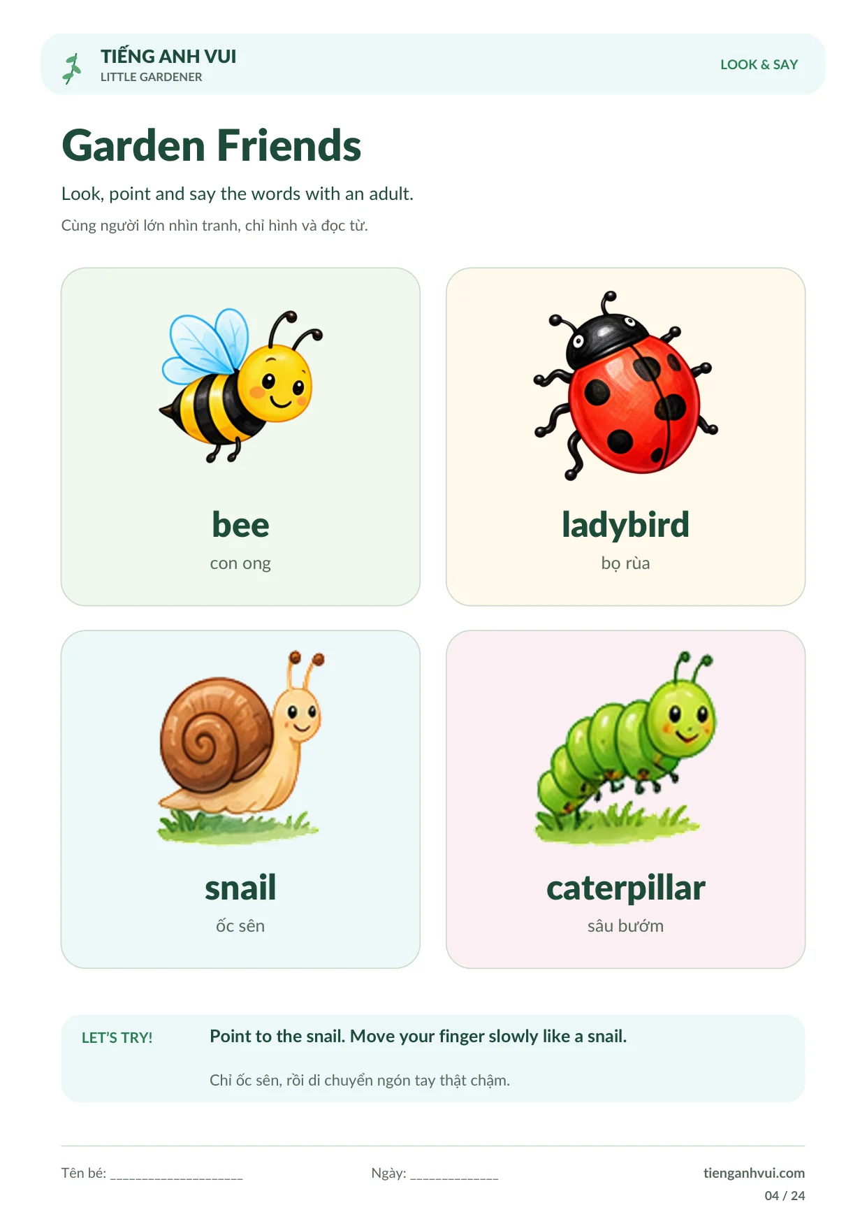 Little Gardener – Bé Làm Vườn - Trang 4