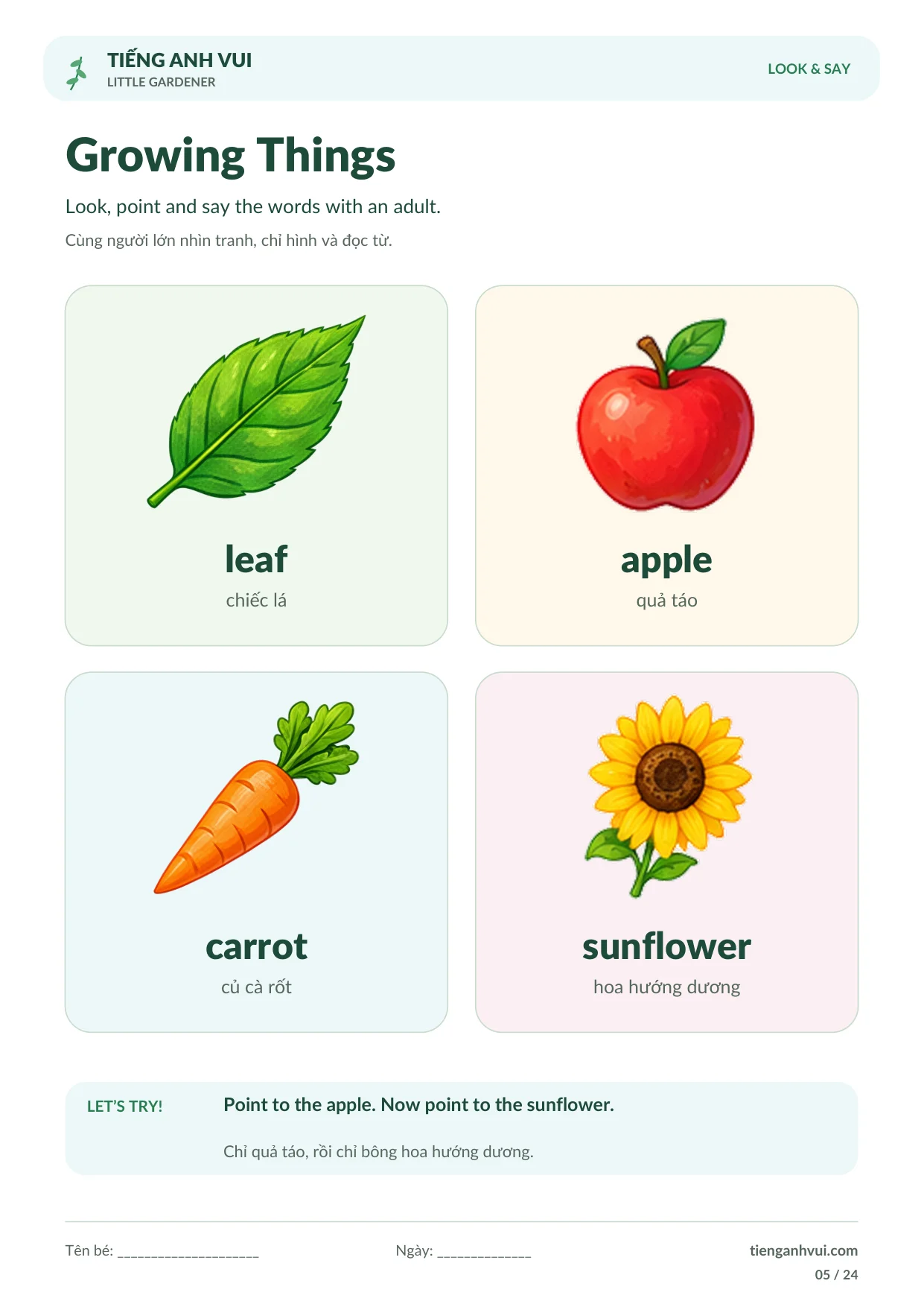 Little Gardener – Bé Làm Vườn - Trang 5