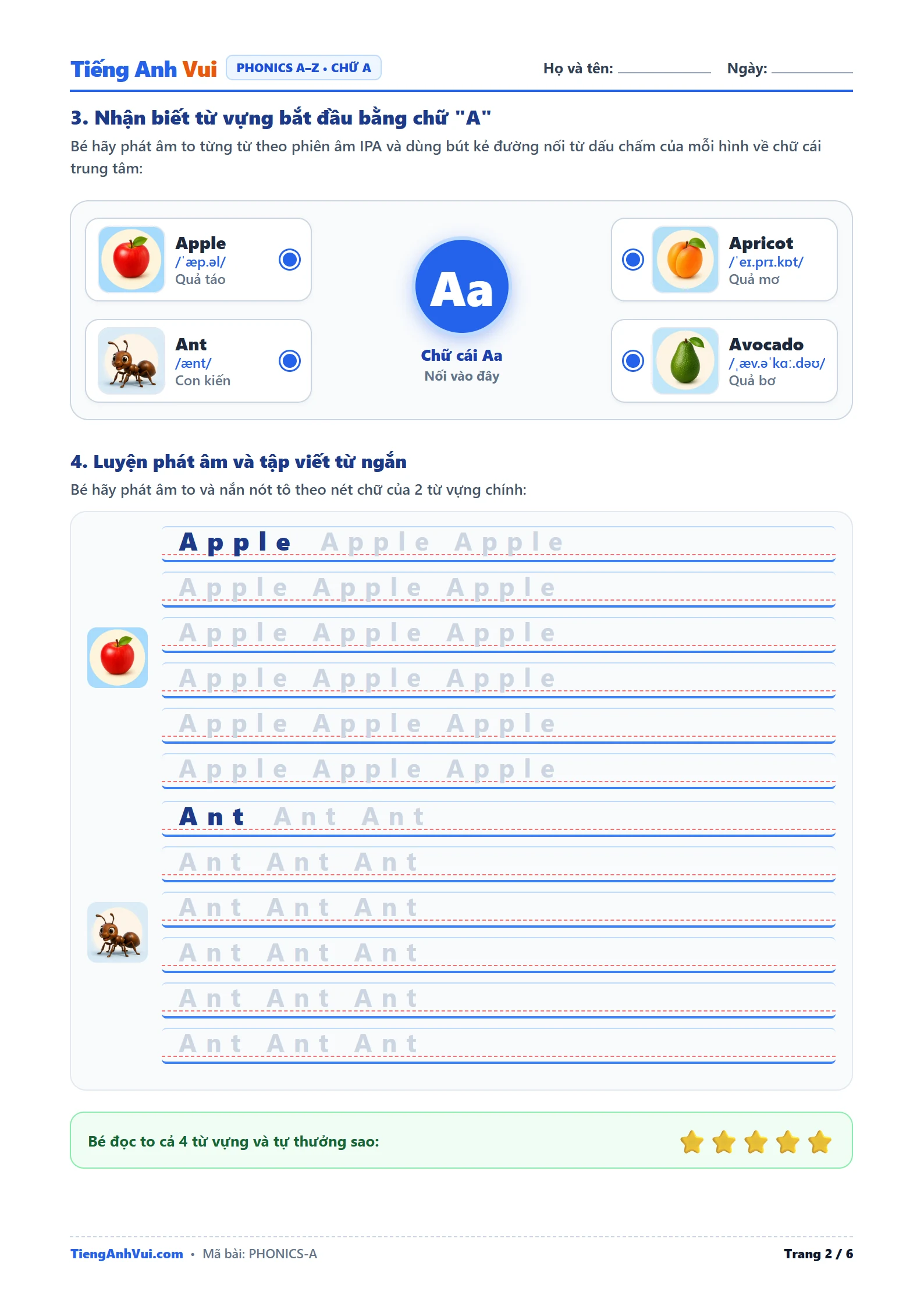 Trọn bộ Phonics A–Z - Trang 2