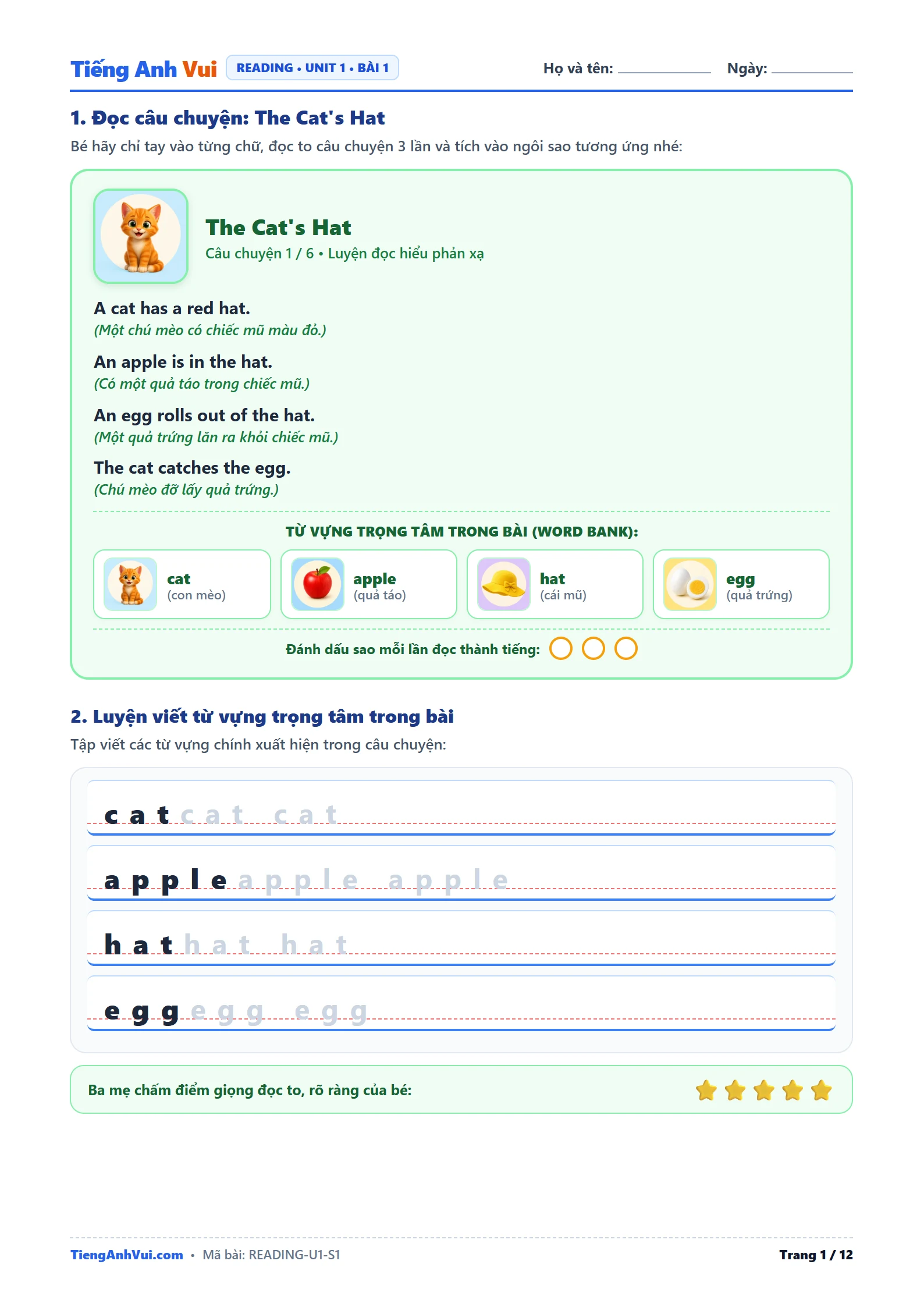 Bộ Reading Comprehension - Trang 1
