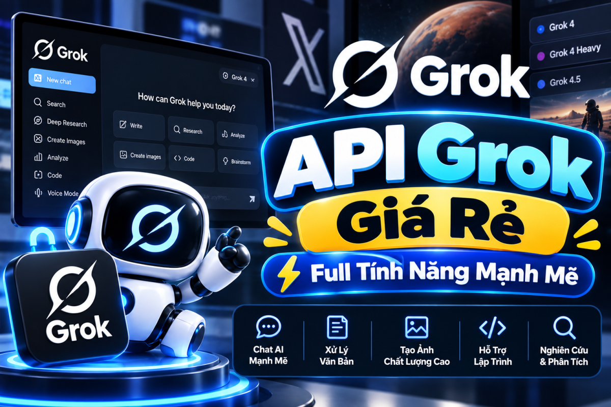 API Grok Giá Rẻ - Full Tính Năng Mạnh Mẽ