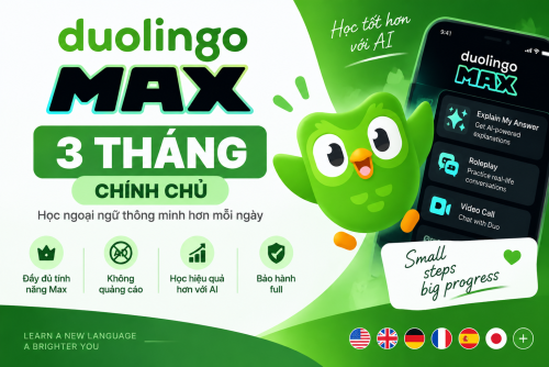 Duolingo Max Giá Rẻ - Chính Chủ 3 Tháng