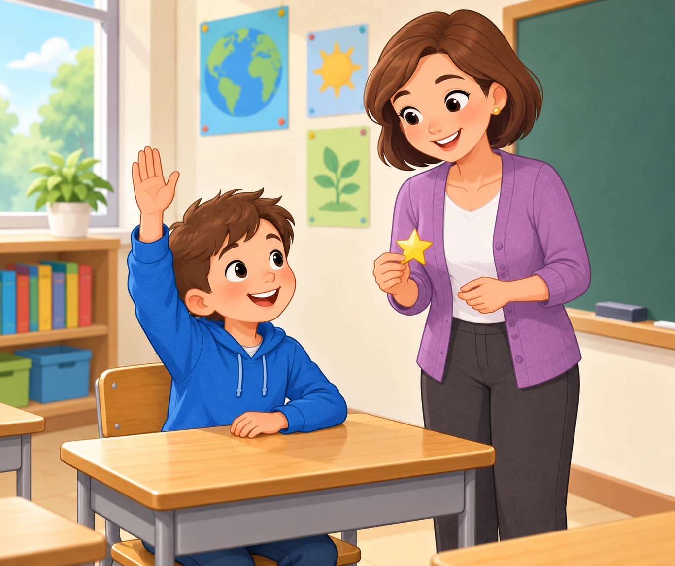 Ảnh đại diện Ben giơ tay — In the Classroom